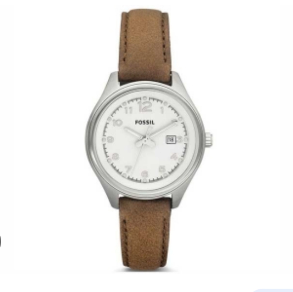Fossil brown leather strap AM4379 women's watch.